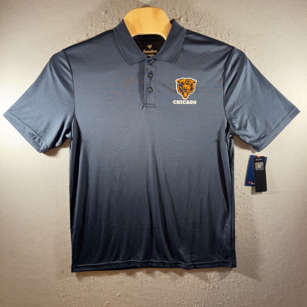 1533 | NWT Chicago Bears NFL Fanatics Performance Gameday Polo Navy Mens XL